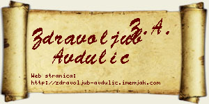 Zdravoljub Avdulić vizit kartica